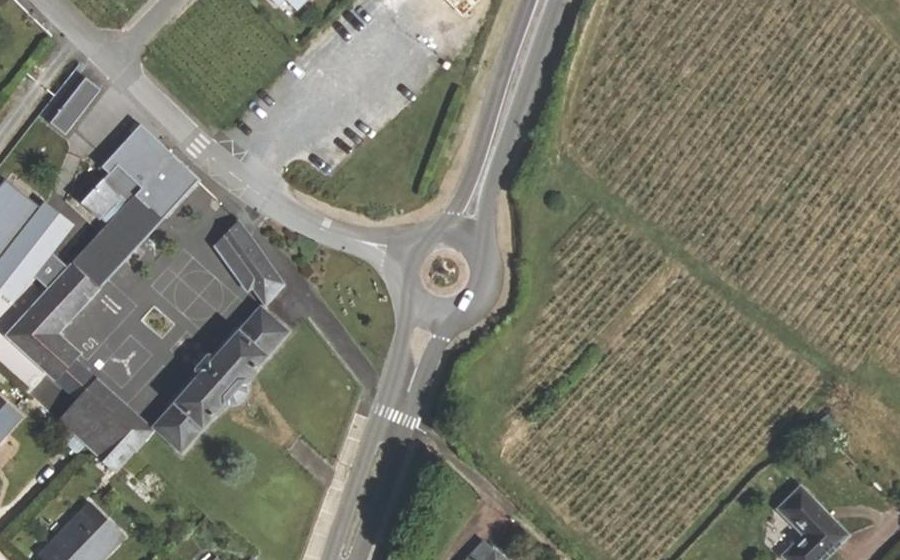 Vue aérienne du Rue Nationale