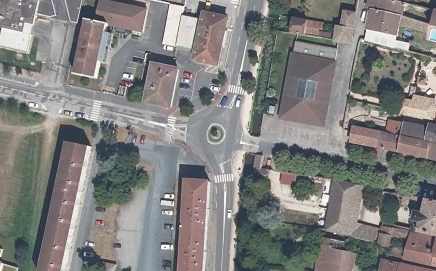 Vue aérienne du Rue de la Poste