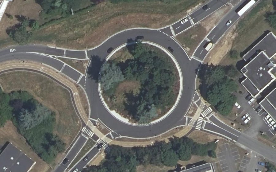 Vue aérienne du Carrefour Jean Rostand