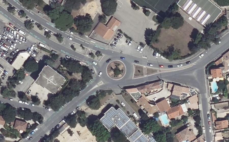 Vue aérienne du Rond-Point Jane Castinel