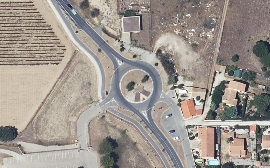 Vue aérienne du Rond-Point de la Sportive