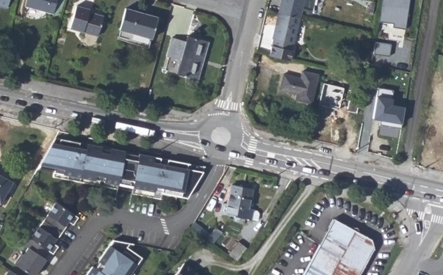 Vue aérienne du Rue de Nantes