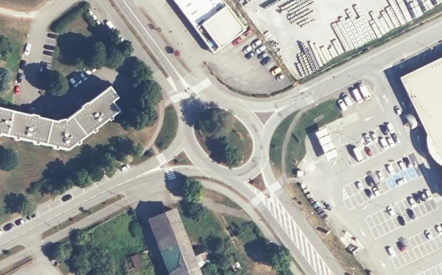 Vue aérienne du Rond-Point de la Caronnière