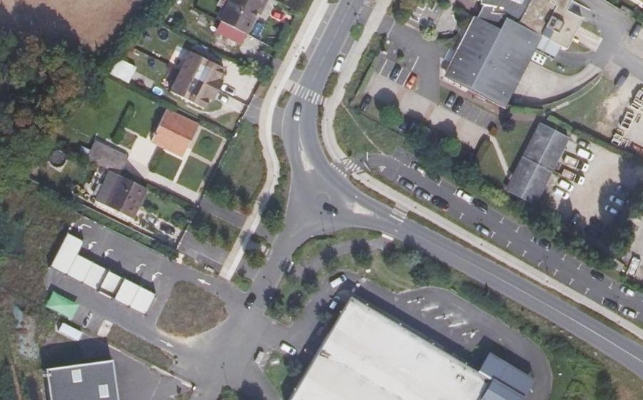 Vue aérienne du Route d'Arpajon