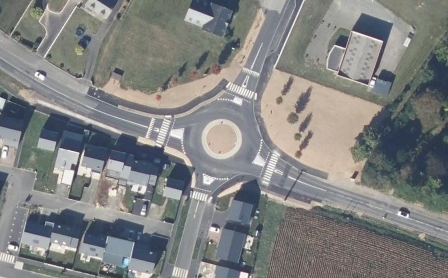 Vue aérienne du Rue de Rennes