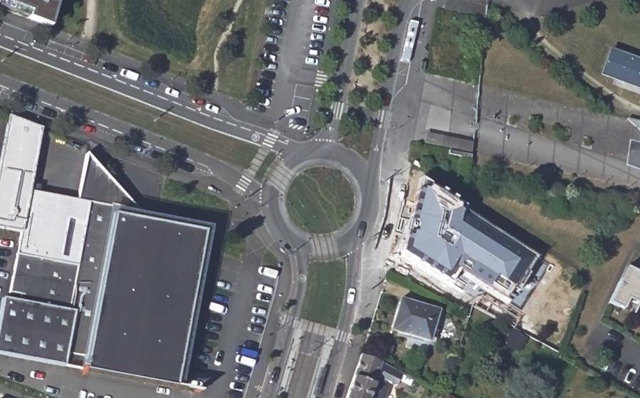 Vue aérienne du Rue des Capucins