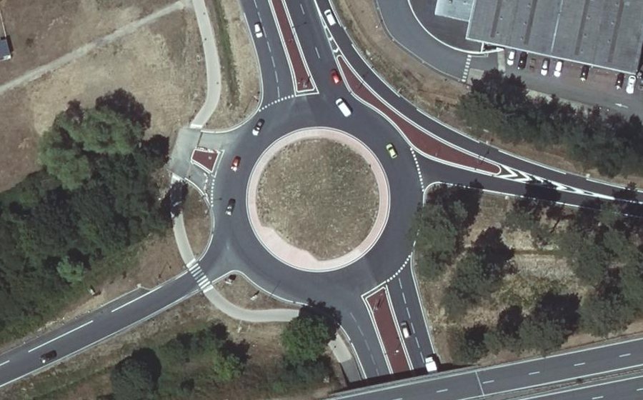 Vue aérienne du Giratoire de la Gémerie