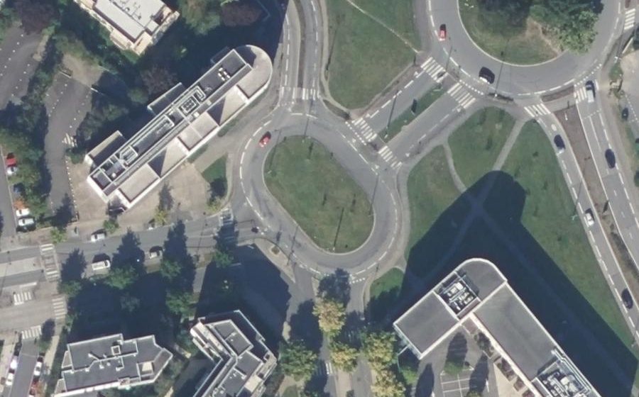 Vue aérienne du Rond-Point de la Robiquette