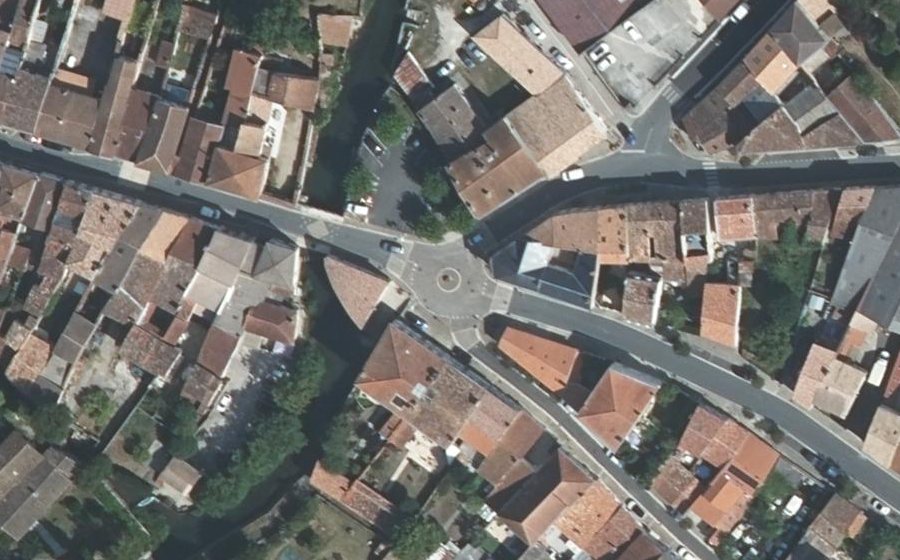 Vue aérienne du Rue d'Archiac