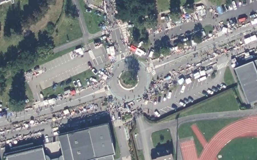 Vue aérienne du Rond-point anonyme n°1429234009