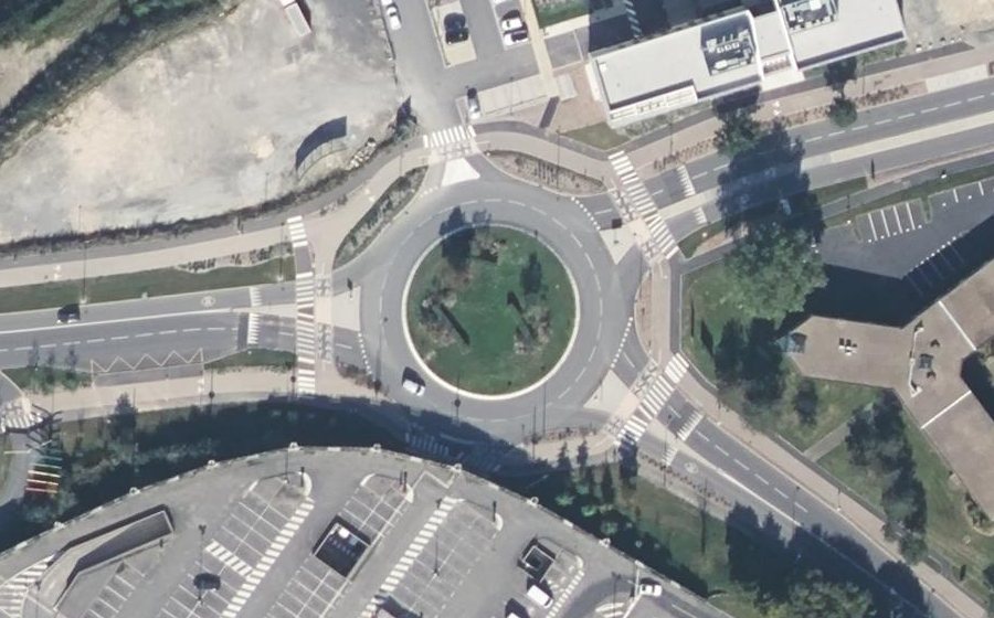Vue aérienne du Giratoire du Haut-Grippé