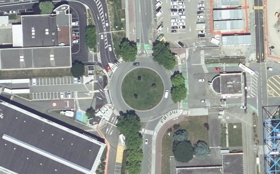 Vue aérienne du Rond-Point du Concorde