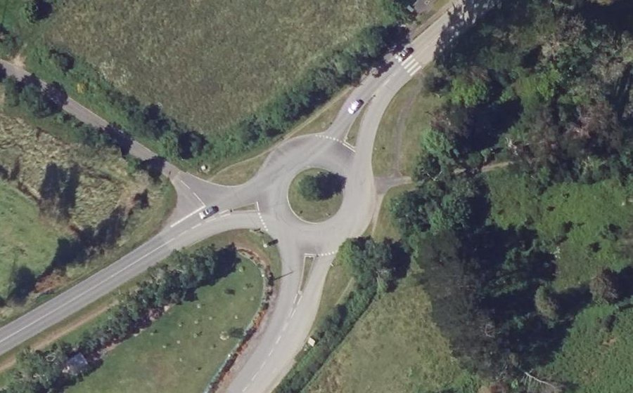 Vue aérienne du Rond-Point Armorique