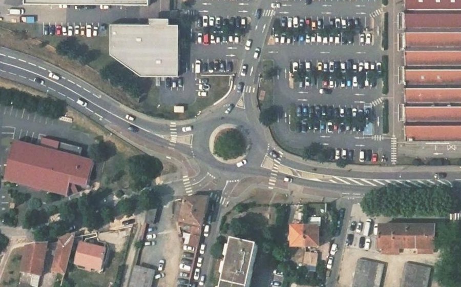 Vue aérienne du Route de Frans