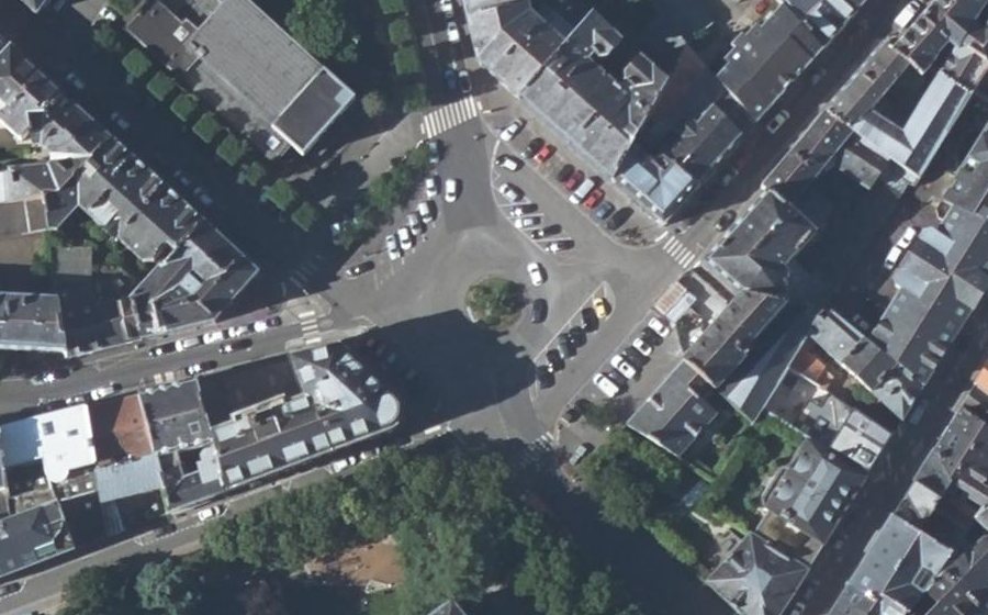 Vue aérienne du Place Édouard Normand