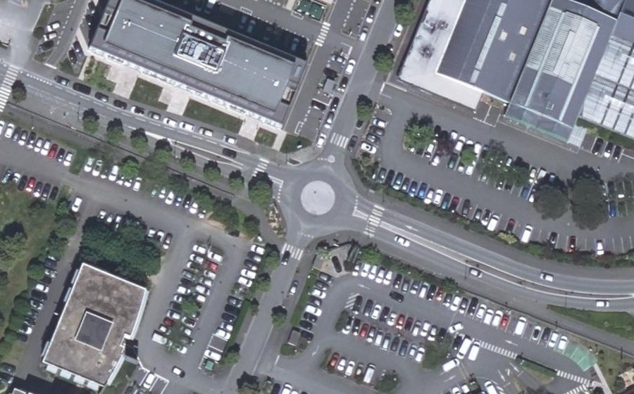 Vue aérienne du Rue des Perreyeux