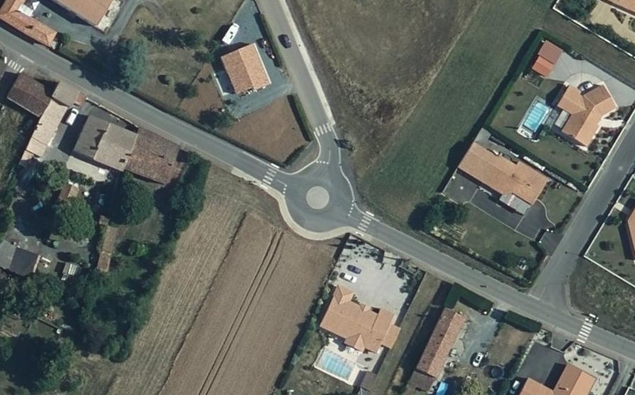 Vue aérienne du Route de Bouillé-Courdault
