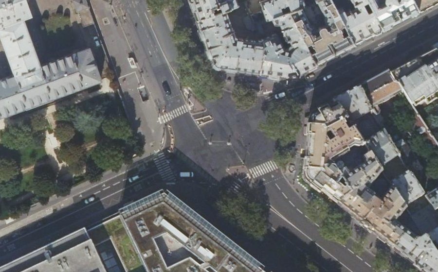 Vue aérienne du Place Léon-Paul Fargue