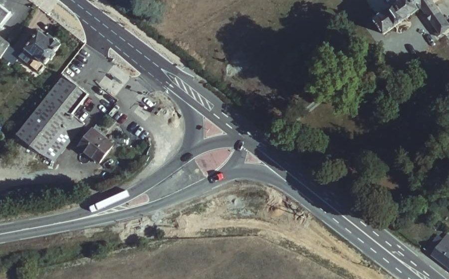Vue aérienne du Route du Mans