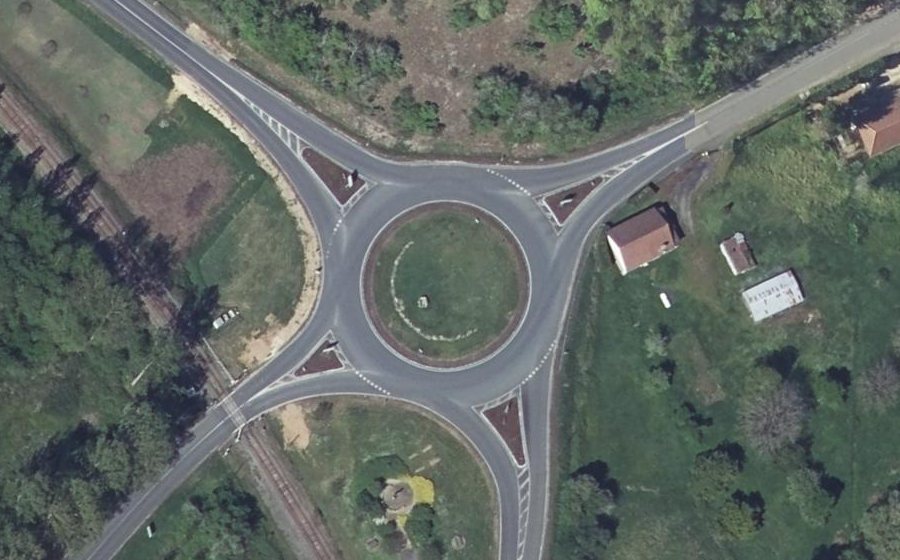 Vue aérienne du Rond-Point de la Gare