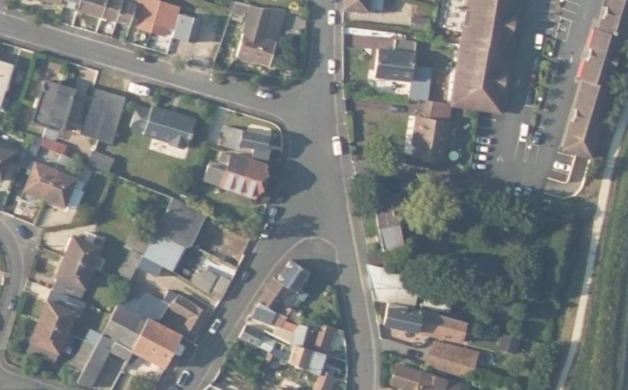 Vue aérienne du Rue du Commerce