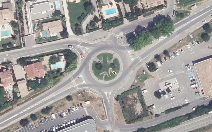 Vue aérienne du Rond-Point du Général de Gaulle