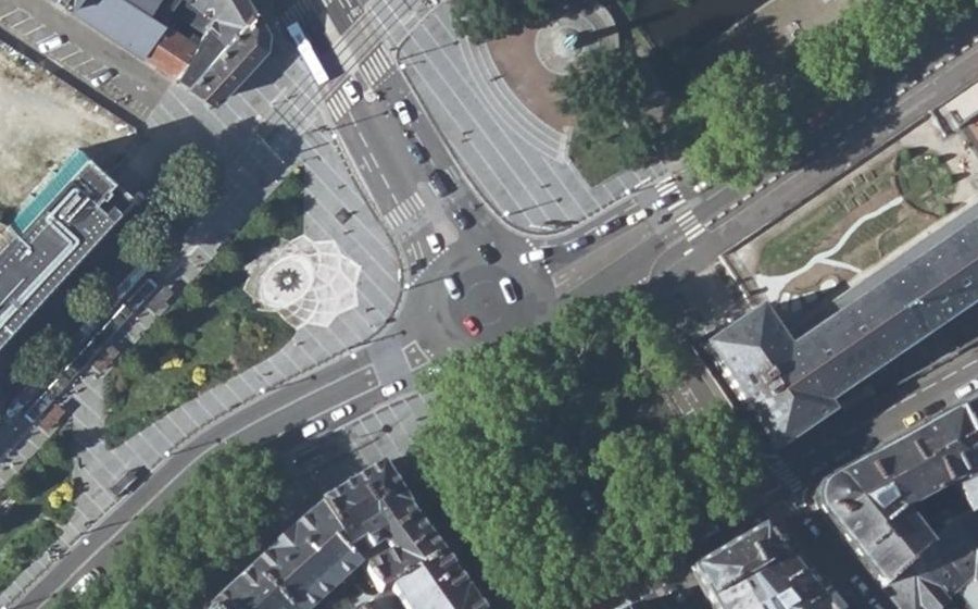Vue aérienne du Rond-Point du Pont Morand