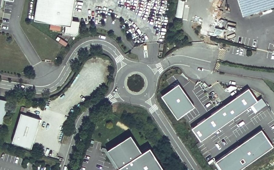 Vue aérienne du Rond-Point Émile-Joseph Fournier
