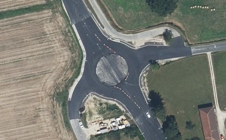 Vue aérienne du Route de Paris