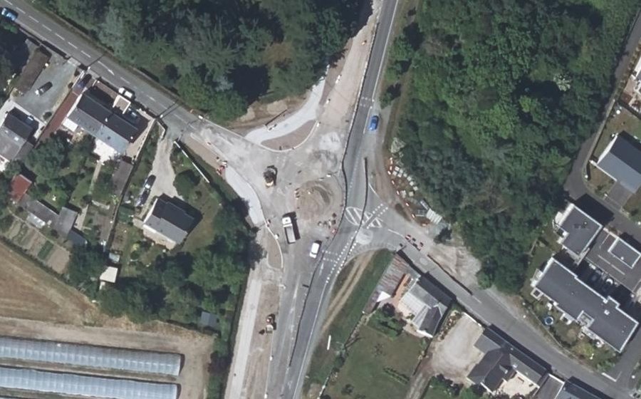 Vue aérienne du Route du Hutreau