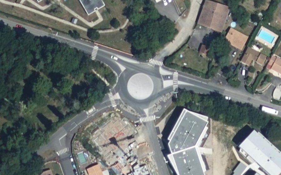 Vue aérienne du Rond-point de la Grimaudière