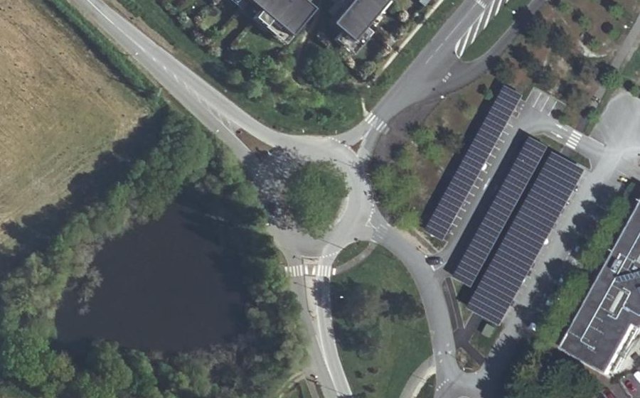 Vue aérienne du Rue Albert Gueno