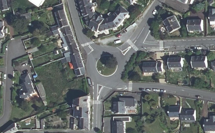 Vue aérienne du Place Jean Rousseau