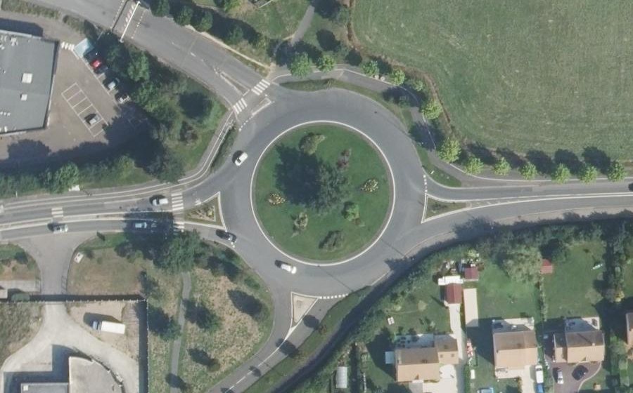 Vue aérienne du Rond-Point du Domaine de la Louvière