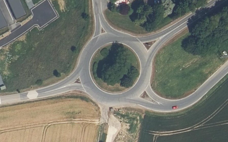 Vue aérienne du Rond-Point de l'Équipement