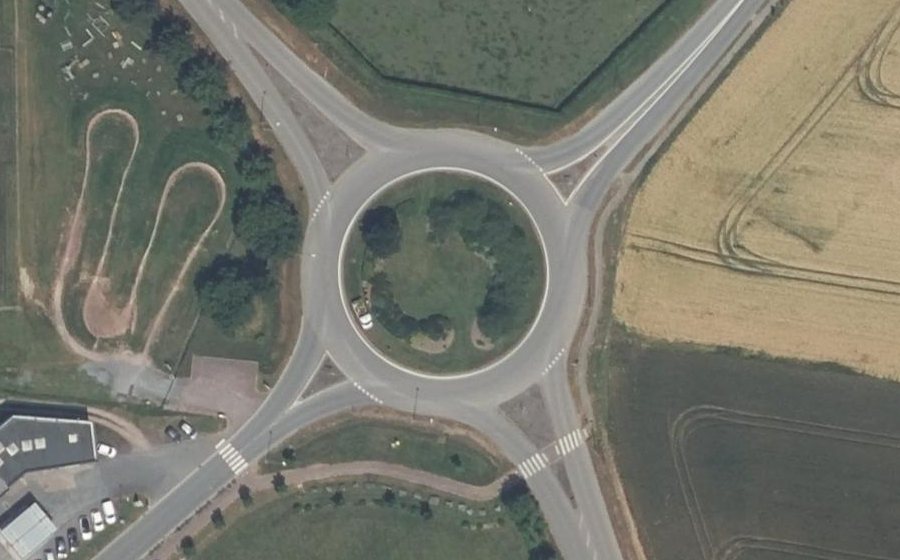 Vue aérienne du Rue de Caen