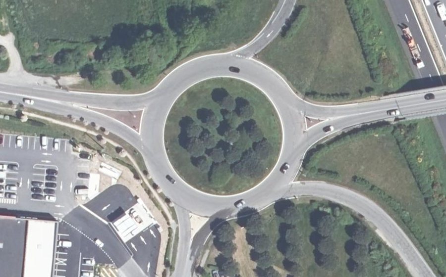 Vue aérienne du Giratoire des Métairies