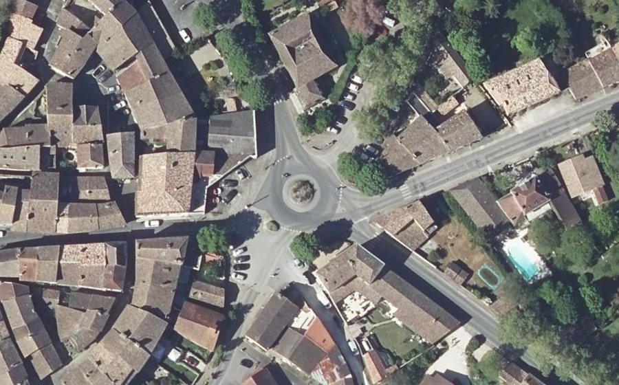 Vue aérienne du Rue Tour de Ville