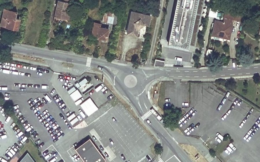 Vue aérienne du Rond-Point de Genève