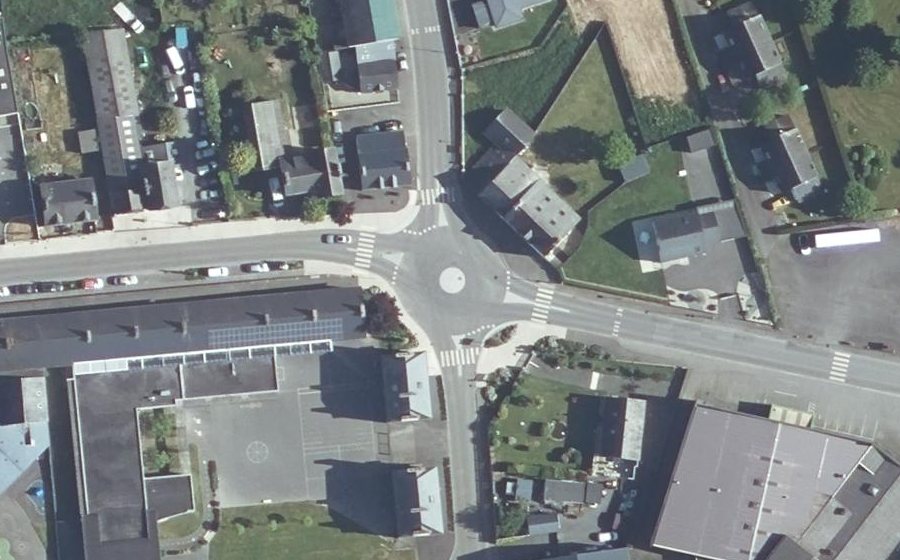 Vue aérienne du Rue des Écoles