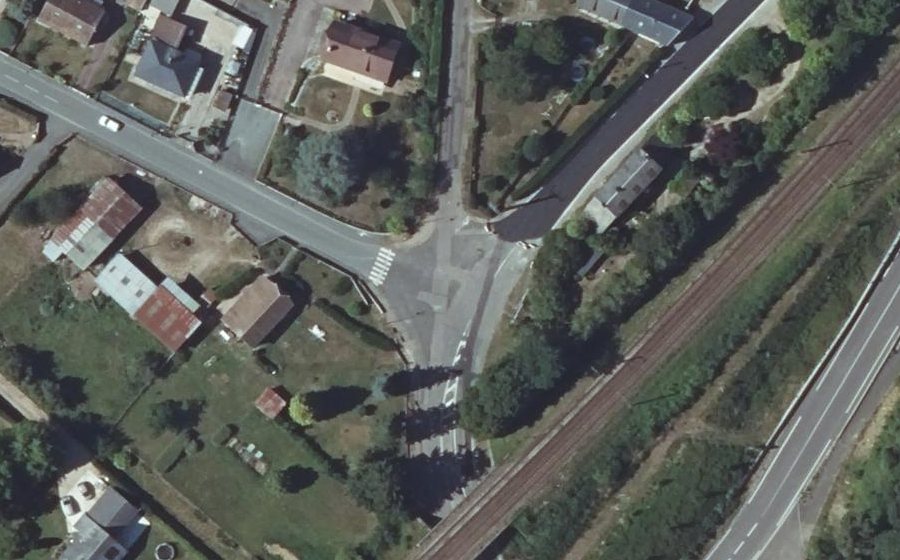 Vue aérienne du Route d'Evreux