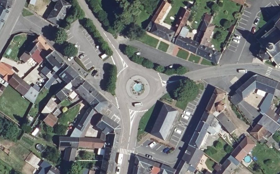 Vue aérienne du Place du Général de Gaulle