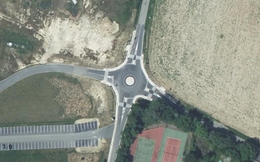 Vue aérienne du Route de Roquetaillade