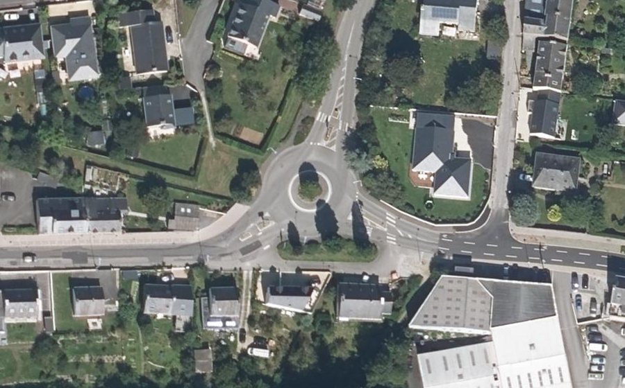 Vue aérienne du Giratoire des Ecottais
