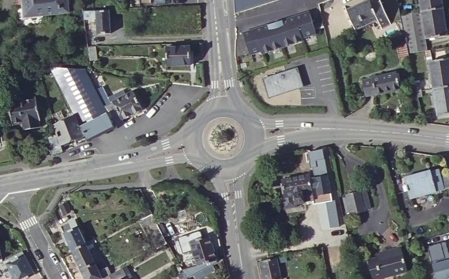 Vue aérienne du Rond-point du Ty-Ruz