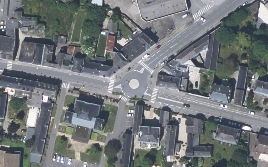 Vue aérienne du Rue du Maréchal Foch