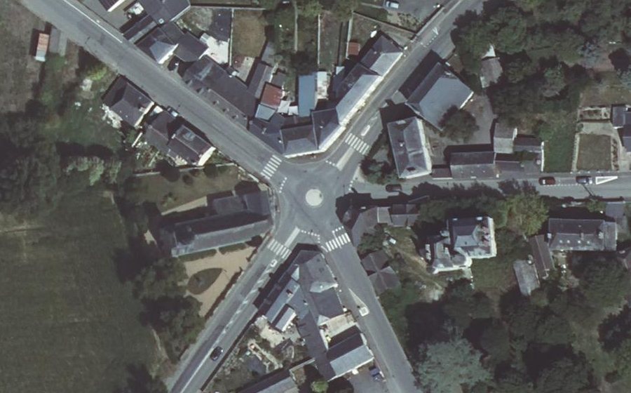 Vue aérienne du Rue de la Libération