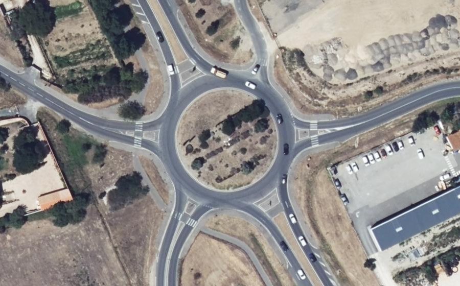 Vue aérienne du Rond-Point du Chanoine Torreilles