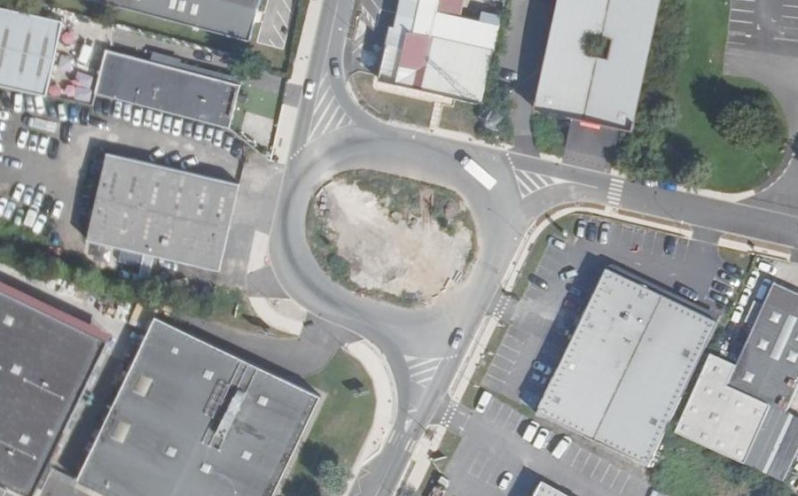 Vue aérienne du Rond-Point Gay-Lussac