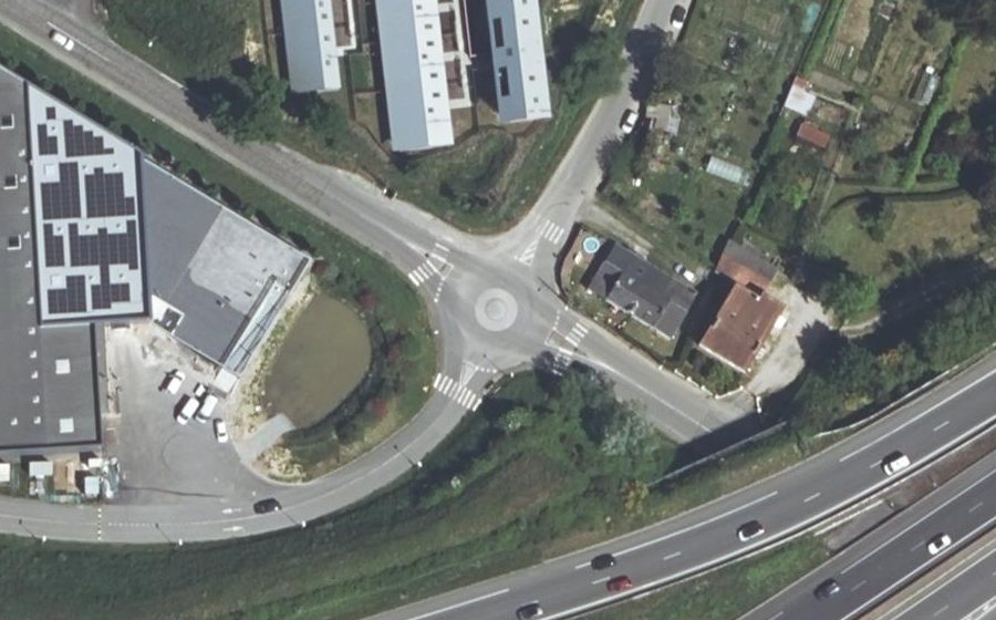 Vue aérienne du Route des Bassins